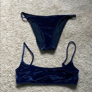 Velvet Blue Bikini Set